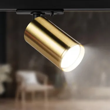 Светильник трековый однофазный TR39-GU10 BS MR16 латунь лампа MR16 ( в комплект не входит)