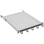 Полка стационарная ITK by ZPAS 19'' 1U с кабельным органайзером и щеточным вводом нагрузка до 120кг 750мм серая