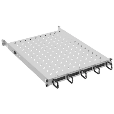 Полка стационарная ITK by ZPAS 19'' 1U с кабельным органайзером и щеточным вводом нагрузка до 120кг 750мм серая
