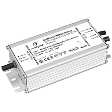 Блок питания ARPV-UH24100-PFC-DALI-PH (24V, 4.2A, 100W) (IP67 металл, 7 лет)