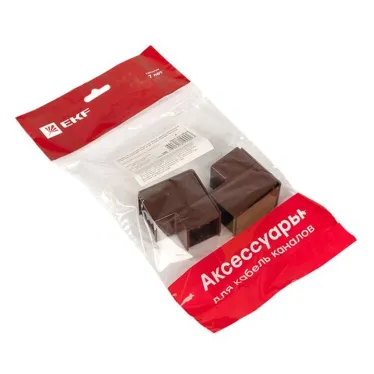 Поворот 90 градусов (25х25) (4 шт) Plast под темное дерево