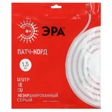 Патч корд U/UTP неэкранированный 1.5м категория 5e Cu