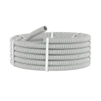 Труба ПВХ гибкая гофрированная D-16мм тяжелая без протяжки 100м серый