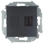 15 Розетка HDMI, графит