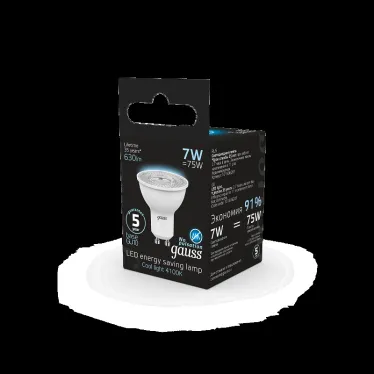 Лампа светодиодная LED 7 Вт 630 лм 4100К софит MR16 нейтральный GU10 AC 220В Black Gauss