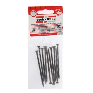 Саморез гипсокартон/металл 4,2х75 черный (10шт) - пакет