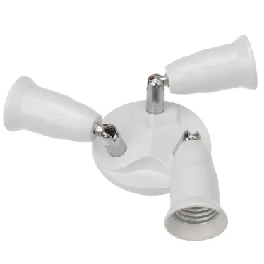 Разветвитель цокольный Е27-3хЕ27 (поворотный цоколь) белый | 11-8863 | Rexant