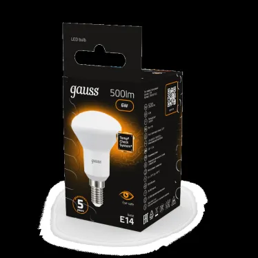 Лампа светодиодная LED 6 Вт 500 лм 3000К грибок R50 теплый E14 AC 220В Black Gauss