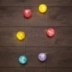 Тайские фонарики Фейерверк 1,5 м, прозрачный ПВХ, 10 LED, теплый белый, питание 2 х АА (батарейки не в комплекте) | 303-099 | NEON-NIGHT