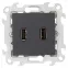 Коннектор 2хUSB, графит
