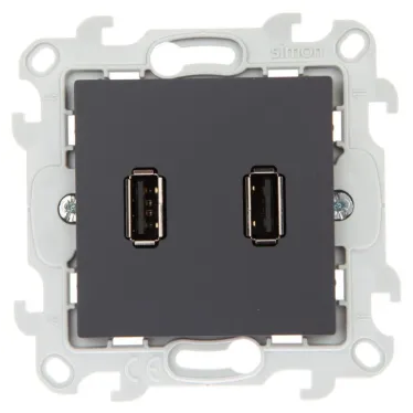 Коннектор 2хUSB, графит