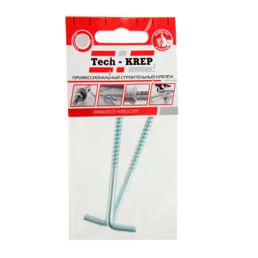 Шуруп 6х75 Г-образный крюк (2шт) - пакет