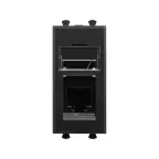 Avanti Телефонная розетка RJ-12 модульная Черный матовый 1 модуль