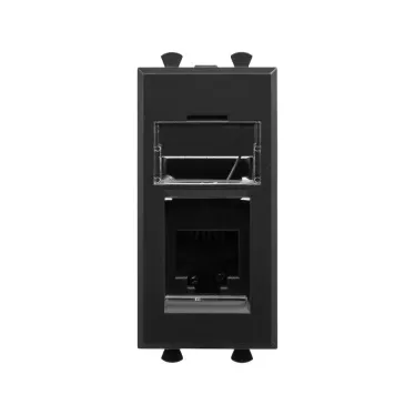 Avanti Телефонная розетка RJ-12 модульная Черный матовый 1 модуль