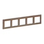 Valena LIFE Рамка 5 постов светлое дерево универсальная