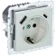 BRITE Розетка с заземлением с защитными шторками 16А с USB A+C 18Вт РЮш11-1-БрЖ жемчуг