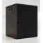 Шкаф настенный 19-дюймовый 12U 650x600х450мм металлическая передняя дверь с замком две боковые панели черный (RAL 9004) (разобранный)