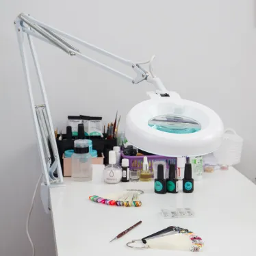 Лупа на струбцине , круглая, 8D, с подсветкой, белая | 31-0021 | REXANT