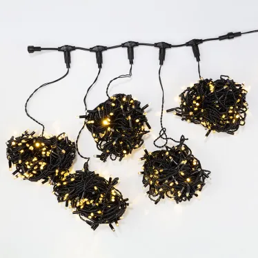 Гирлянда "LED ClipLight" 24V, 5 нитей по 20 метров, цвет диодов ТЕПЛЫЙ БЕЛЫЙ | 323-506 | NEON-NIGHT