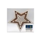 Деревянная фигура с подсветкой «Звезда двойная» 30х4х30 см | 504-027 | NEON-NIGHT