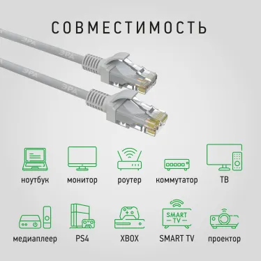 Патч корд SIMPLE U/UTP неэкранированный 1м категория 5e