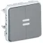 Plexo Переключатель двойной с подсветкой серый