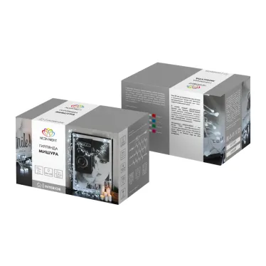 Гирлянда "Мишура LED"  3 м  прозрачный ПВХ, 288 диодов, цвет желтый | 303-601 | NEON-NIGHT