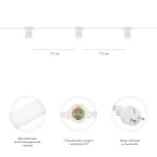 Шнур Belt-Light 2 жилы шаг 15 см патроны e27 влагостойкая IP65 белый шнур | 331-251 | NEON-NIGHT