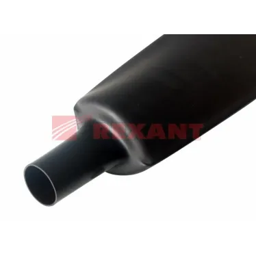 Термоусаживаемая трубка 100,0 50,0 мм, черная, упаковка 10 шт. по 1 м, REXANT
