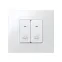 Кнопка клавишная звонок с подсветкой узкая, 10А 250В, S27 белый