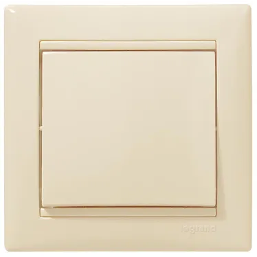 Выключатель одноклавишный, в рамку, слоновая кость