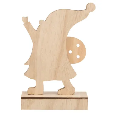 Деревянная фигурка с подсветкой Дед Мороз 18 см | 504-016 | NEON-NIGHT