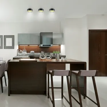 Светильник светодиодный накладной Overhead цилиндр 12W 770lm 4000K 170-240V IP20 140*50мм черный золото LED 1/30 | HD040 | Gauss