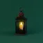 Декоративный фонарь со свечкой и шишкой, черный корпус, размер 10,7x10,7x23,5 см, цвет теплый белый | 513-047 | NEON-NIGHT