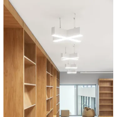 Светодиодный светильник X-line X-образный 30 Вт 4000 К 532x500x100 мм белый муар и торцевыми крышками (4 шт.) | V1-R0-1XX23-02OP0-4003040 | VARTON