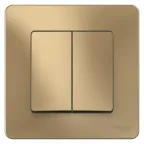 BLANCA скрытой установки двухклавишный переключатель (cх.6+6), 10A, 250B, титан