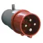 Вилка кабельная 16А 3Р+E IР44 переносная 380В 014