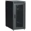 Шкаф напольный сетевой 19'' LINEA N 28U 800х1000мм перфорированная передняя дверь. задняя перфорированная черный