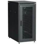 Шкаф напольный сетевой 19'' LINEA N 28U 800х1000мм перфорированная передняя дверь. задняя перфорированная черный