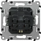 Valena ALLURE Розетка силовая 2К+З 16А 250В с лицевой панелью винтовые зажимы антрацит