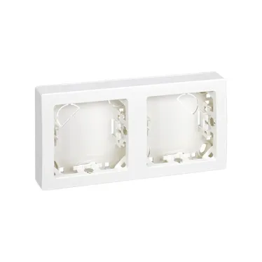 Рамка на 2 поста горизонтальная 75х146 мм, S73L, белый