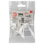 Вилка б/з 6A прямой ввод белая (10/200/9600) V2