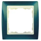 Рамка на 3 поста S82 синий металлик - слоновая кость