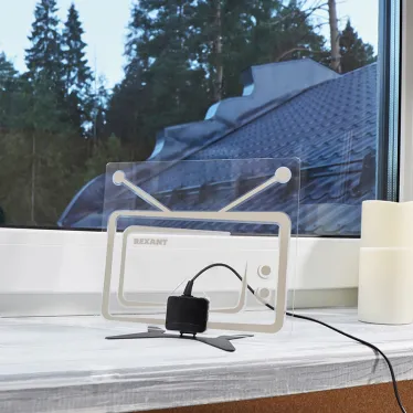 Антенна комнатная Активная для цифрового телевидения DVB-T2 Ag-719 USB,