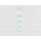 Светильник светодиодный медицинский накладной 295*295*70 расс.закал.стекло 38Вт 4000К IP54 авр. автоном. пост. | V1-C0-00597-20G07-5403840 | VARTON