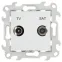Розетка TV-SAT одиночная, белый