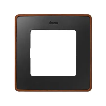 Рамка 2 поста графит/основание медь