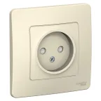BLANCA скрытой установки розетка без заземления со шторками, 16А, 250В, молочный