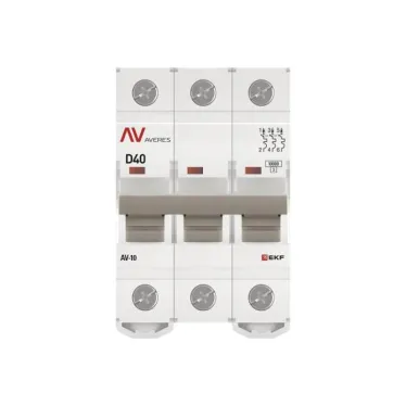 Выключатель автоматический AV-10 3P 40A (D) 10kA AVERES