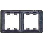 GLOSSA Рамка 2 поста вертикальная антрацит